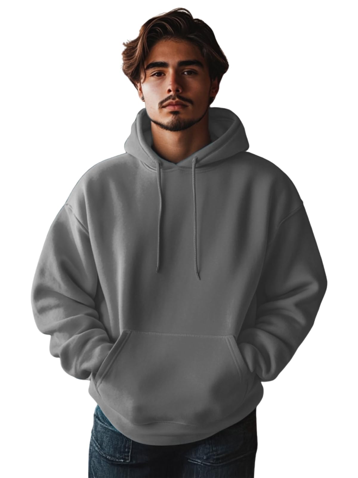 Veirdo® 280 GSM Cotton Fleece | Hooded Neck Full Sleeve | Regular Fit Sweatshirt | Solid Hoodie for Men | Sizes: S to 3XL