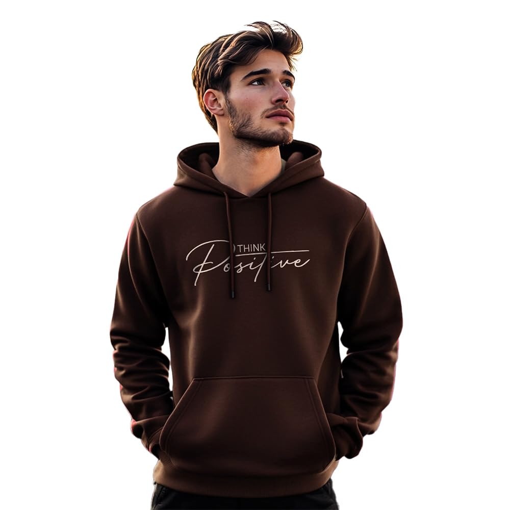 Nobero Printed Hoodies for Man | 280 GSM Rich Cotton Fleece Hooded Full Sleeve Sweatshirt for Man | Stylish Casual Wear Winter Hoodies for Men