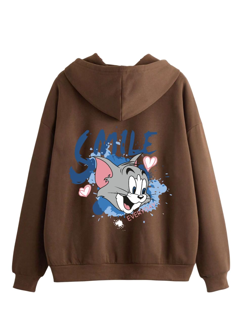 TAGAS Printed Hoodie for Womens | | Casual Zip Front Hoodie, Winterwear for Girls & Woman