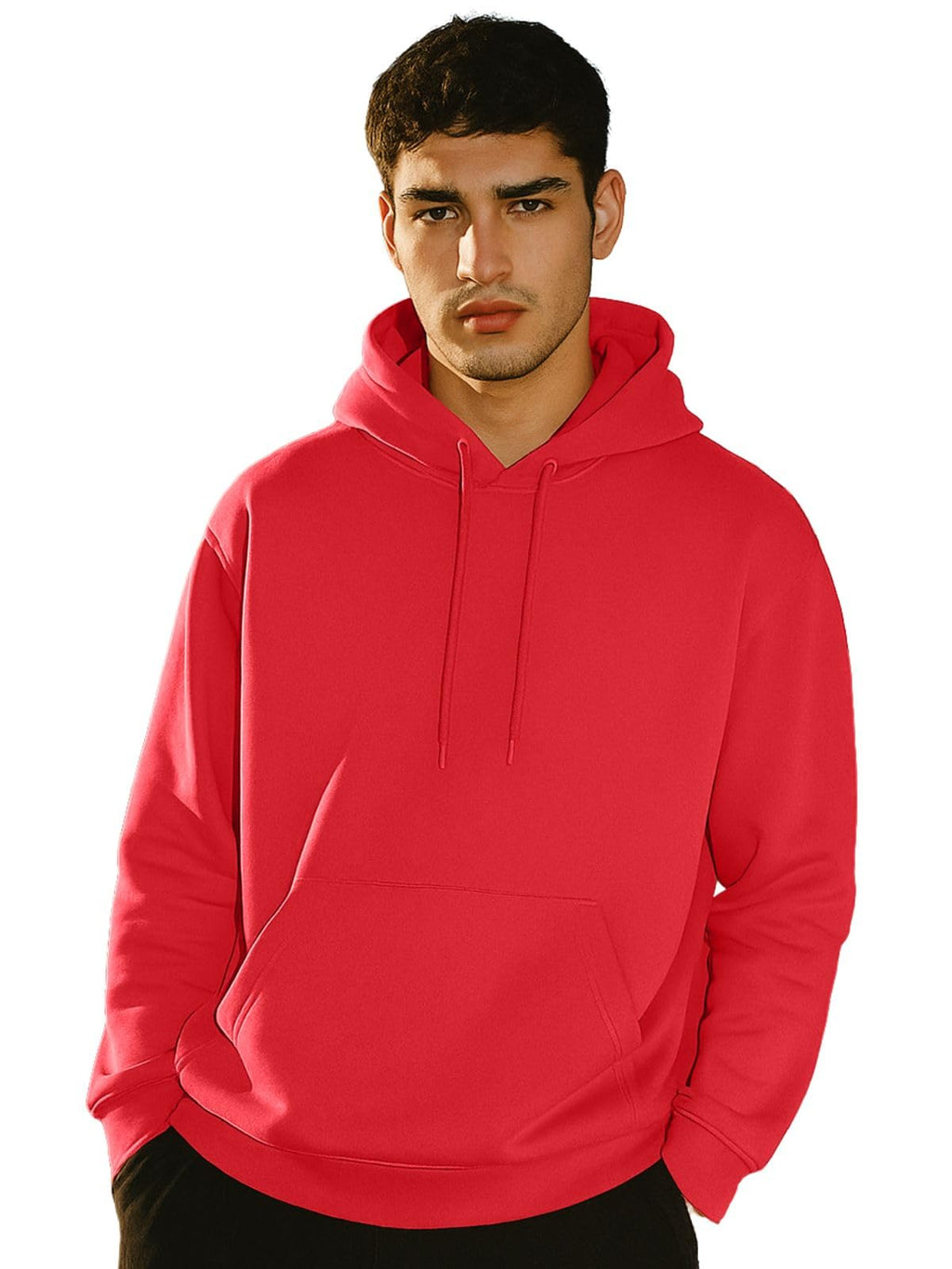 Veirdo® 280 GSM Cotton Fleece | Hooded Neck Full Sleeve | Regular Fit Sweatshirt | Solid Hoodie for Men | Sizes: S to 3XL