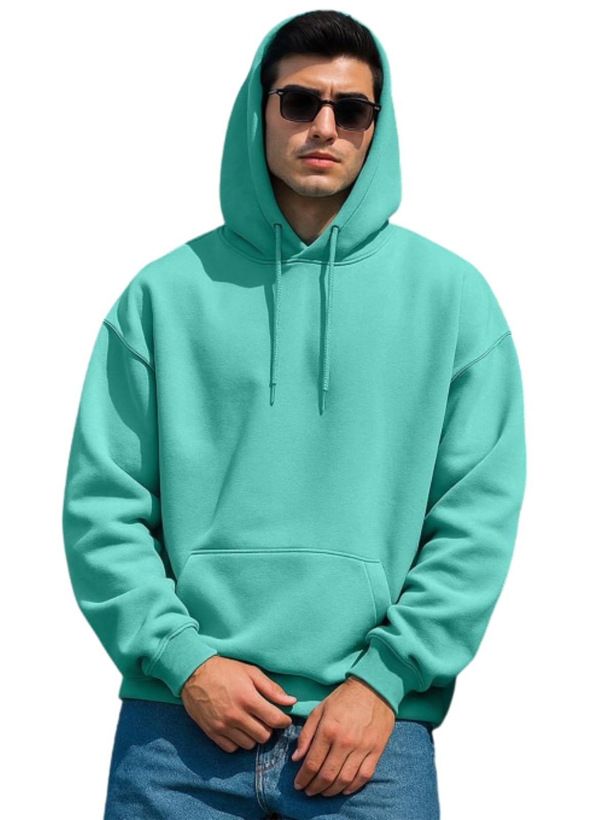 Veirdo® 280 GSM Cotton Fleece | Hooded Neck Full Sleeve | Regular Fit Sweatshirt | Solid Hoodie for Men | Sizes: S to 3XL