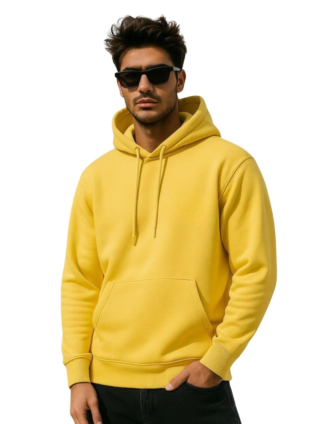 Veirdo® 280 GSM Cotton Fleece | Hooded Neck Full Sleeve | Regular Fit Sweatshirt | Solid Hoodie for Men | Sizes: S to 3XL