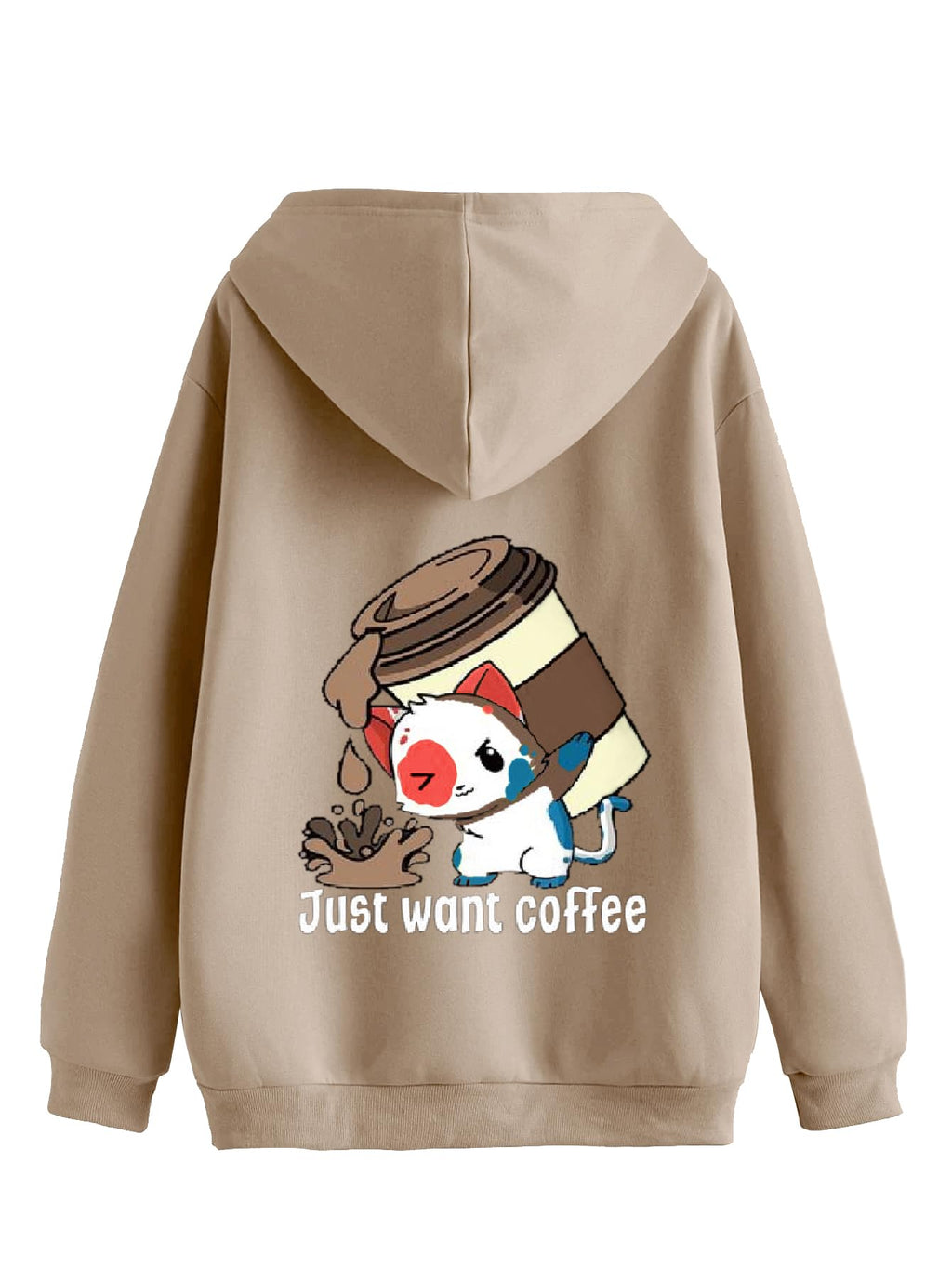 TAGAS Printed Hoodie for Womens | | Casual Zip Front Hoodie, Winterwear for Girls & Woman
