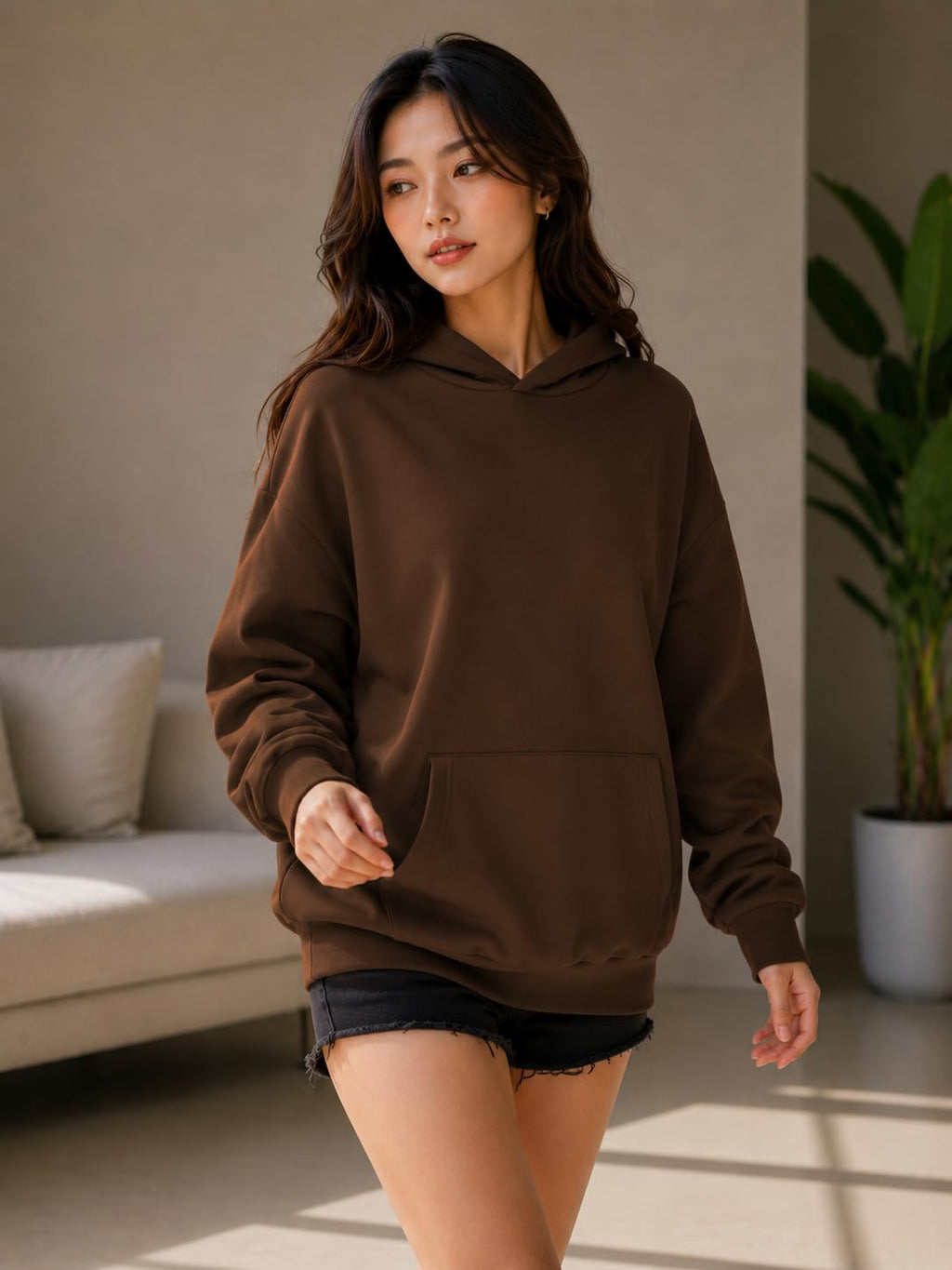 Women's Oversized Hoodie Sweatshirt | Graphic Back Print Hooded Pullover | Long Sleeve Fleece Hoodie with Kangaroo Pocket | Casual Winter Wear