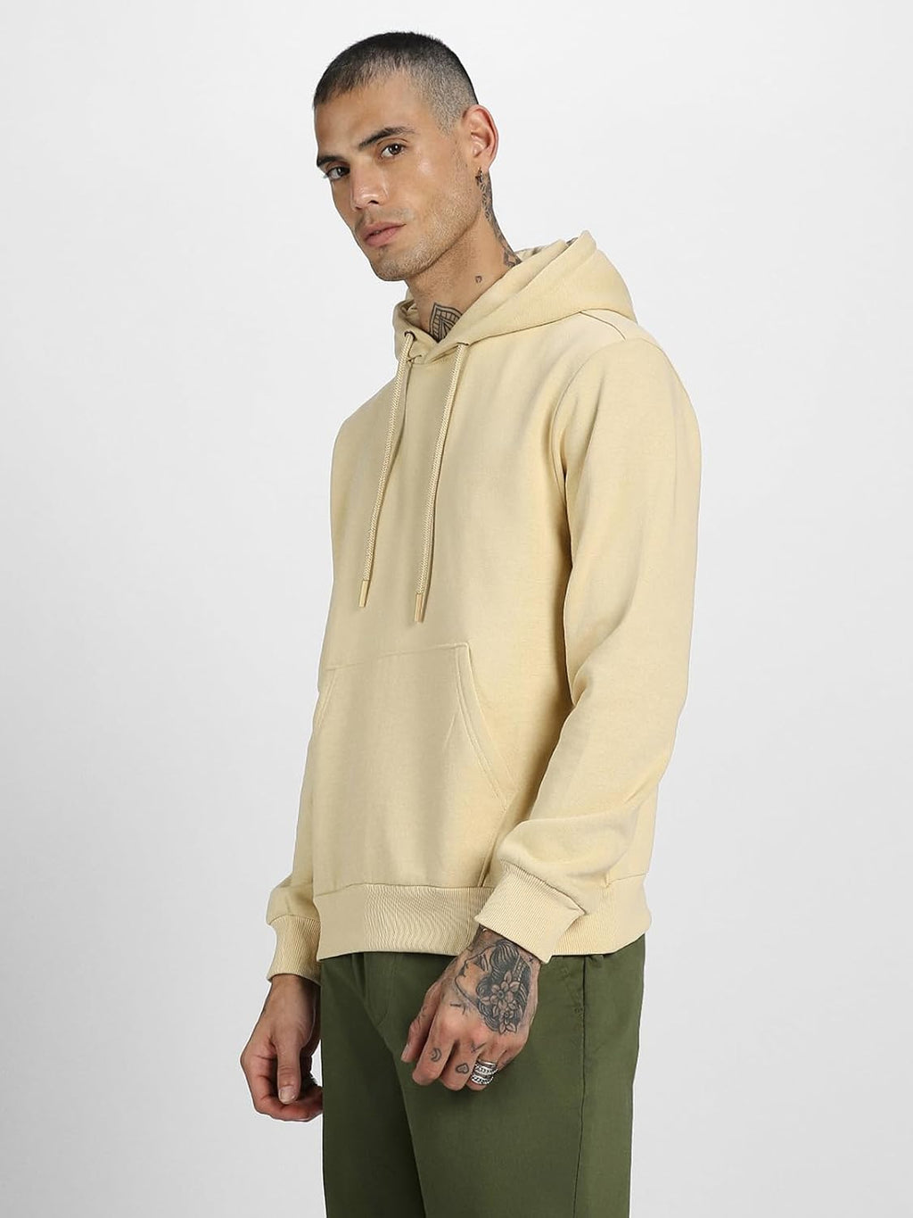 Veirdo® 280 GSM Cotton Fleece | Hooded Neck Full Sleeve | Regular Fit Sweatshirt | Solid Hoodie for Men | Sizes: S to 3XL