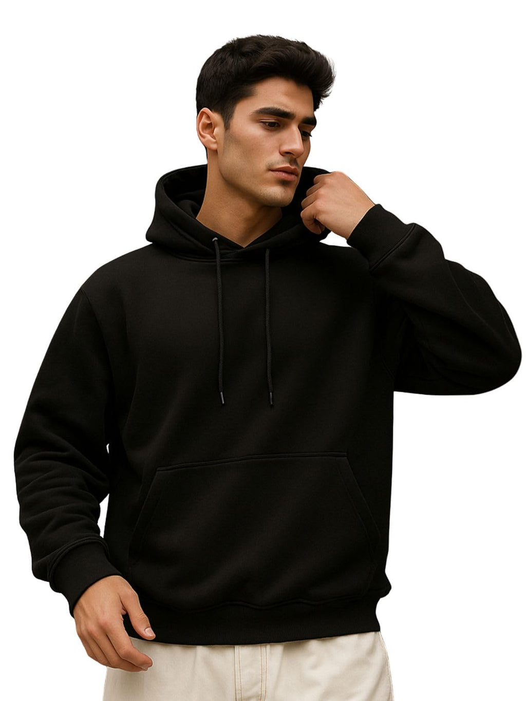 Veirdo® 280 GSM Cotton Fleece | Hooded Neck Full Sleeve | Regular Fit Sweatshirt | Solid Hoodie for Men | Sizes: S to 3XL