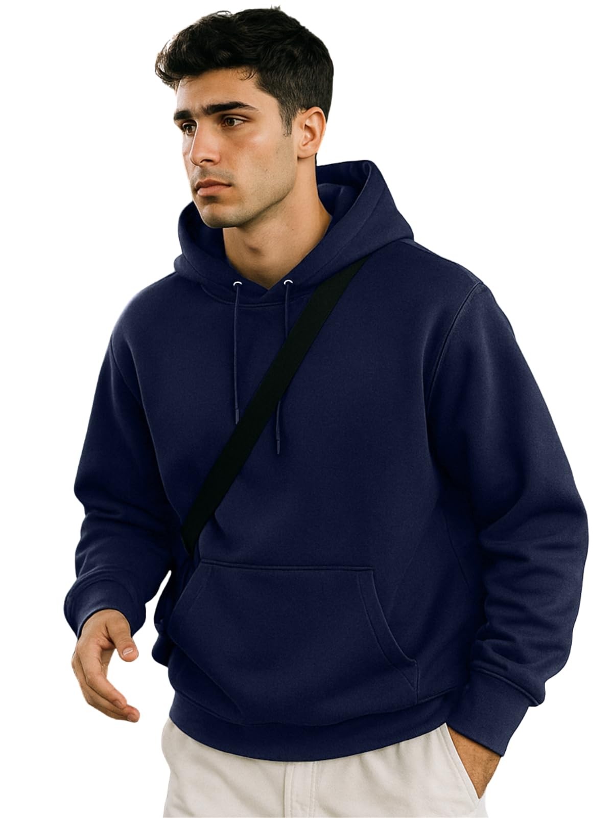 Veirdo® 280 GSM Cotton Fleece | Hooded Neck Full Sleeve | Regular Fit Sweatshirt | Solid Hoodie for Men | Sizes: S to 3XL